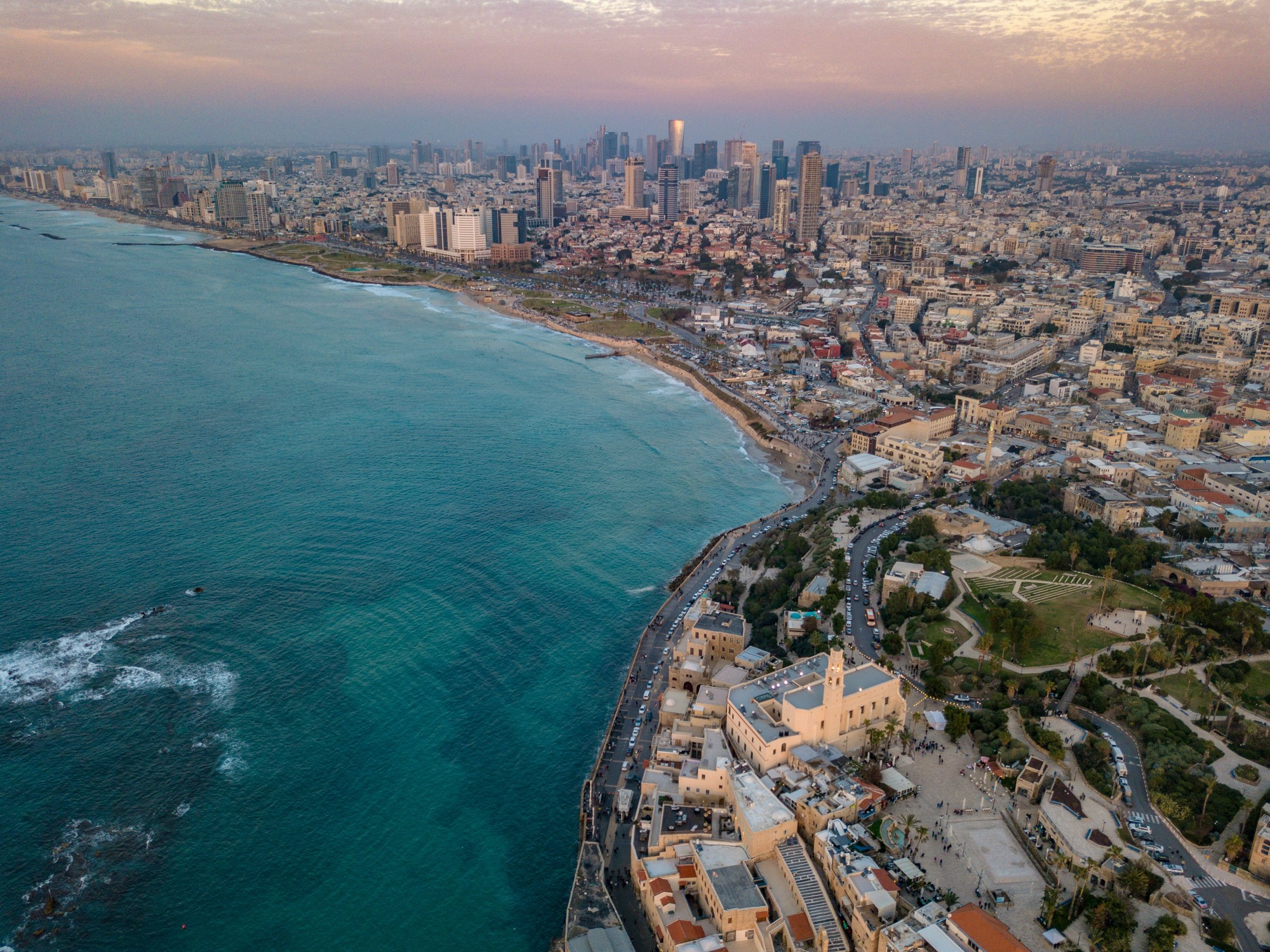Tel Aviv and Jaffa at sunset